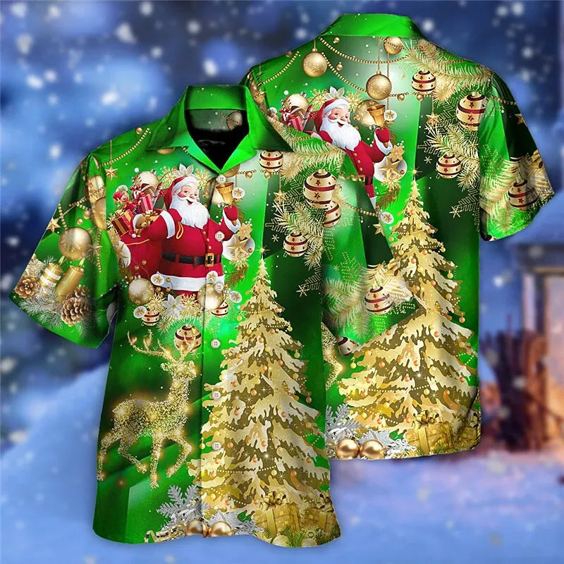 Christmas Men's Hawaii Shirt perfect for cruise