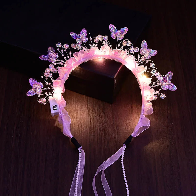Adults Kids LED Glow Party  Headband Halo Light Up festival