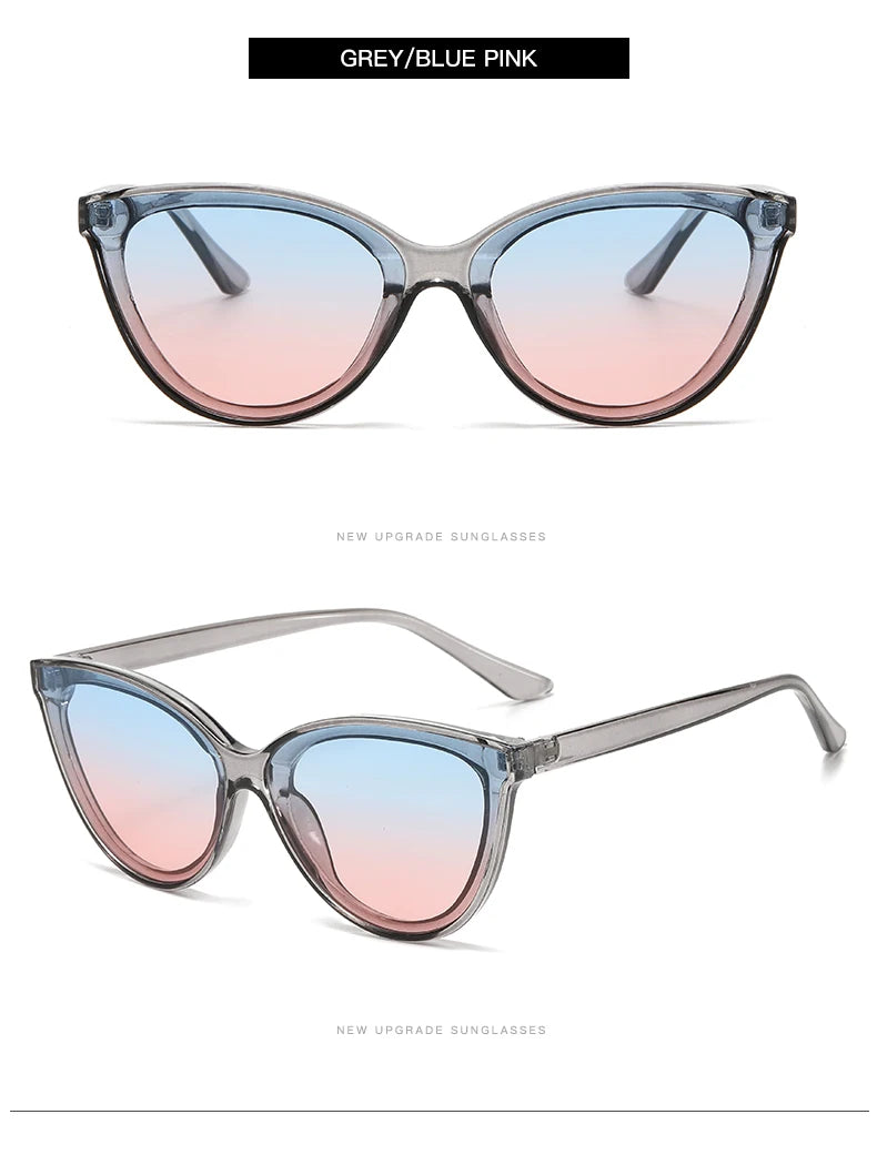 Large Frame Cat Eye Sun Glasses UV400