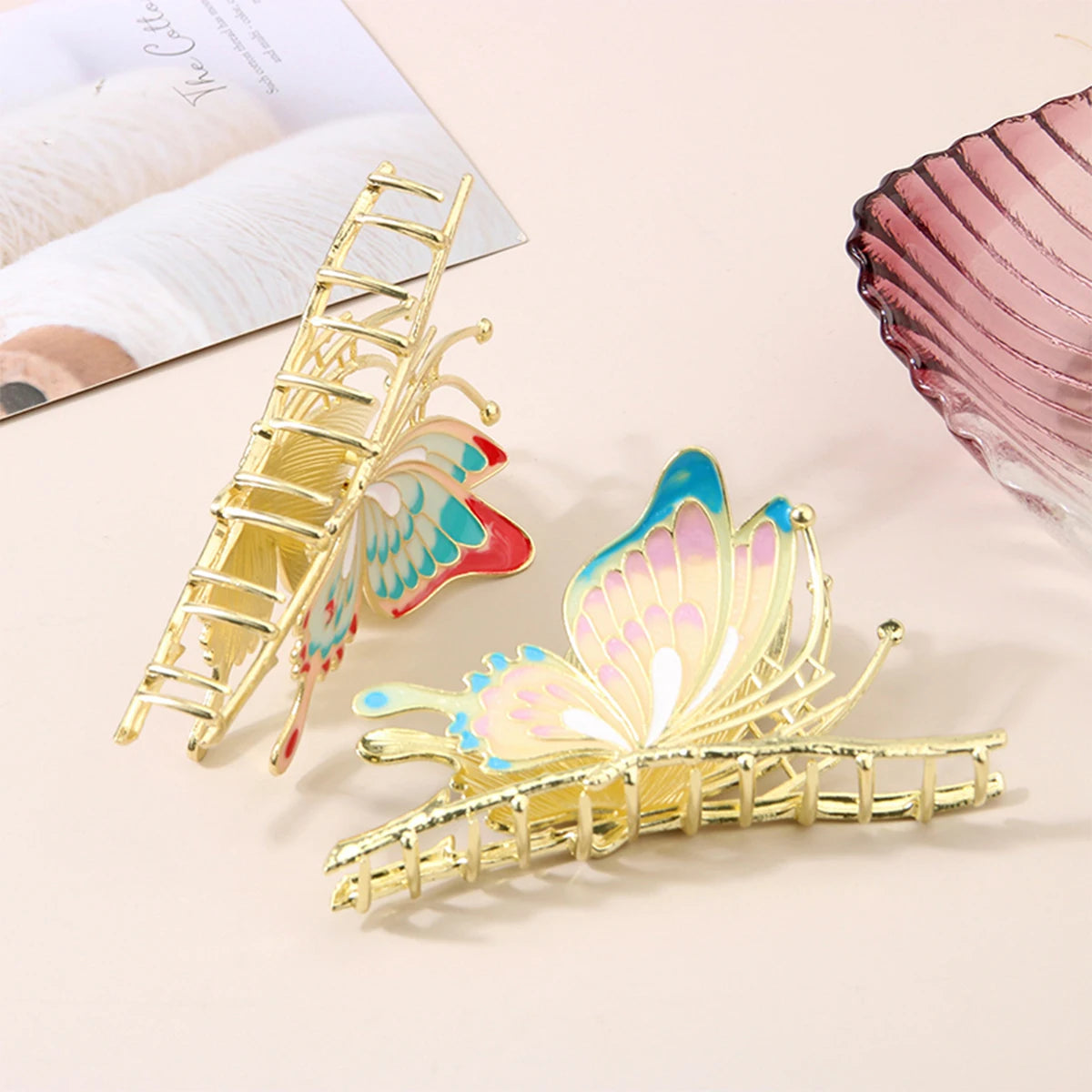 Metal Butterfly Hair Claw Clip