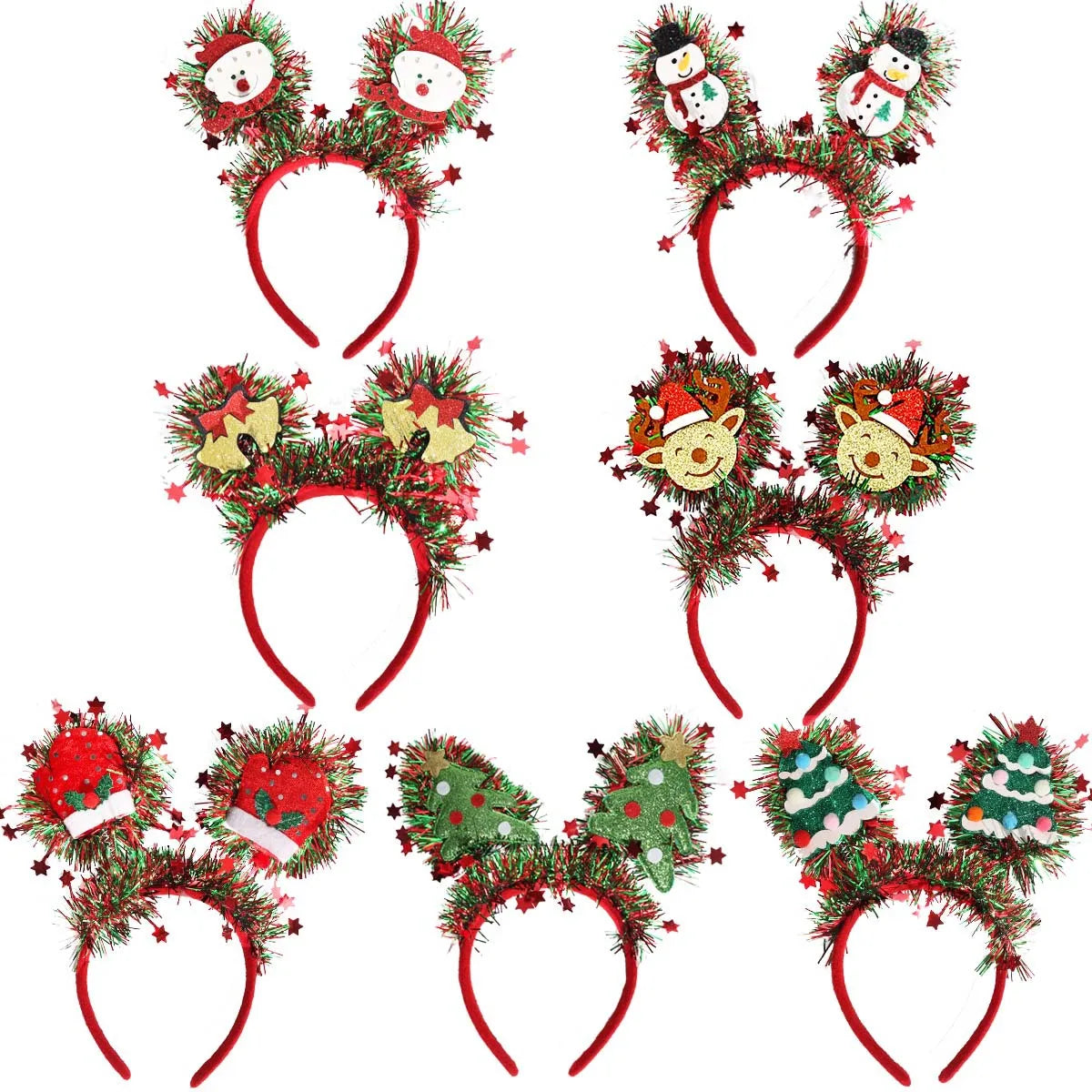 Christmas Costume Hair Accessories Cartoon Snowman Xmas Tree Elk Headbands 2026 christmas  Party fancy dress     Decoration Hairbands
