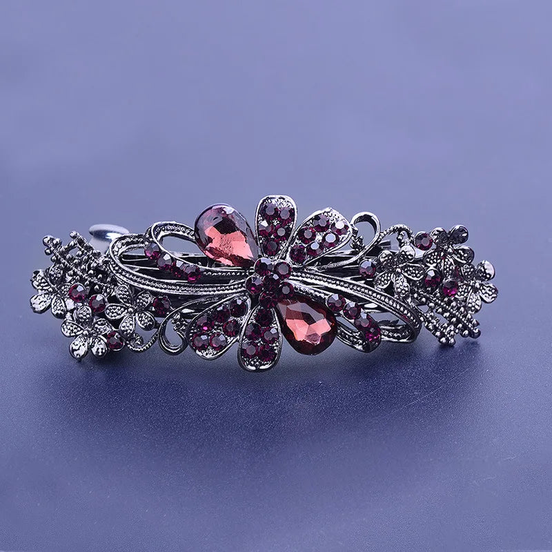 Hair Clip  Colourful Crystal Butterfly Spring Hairpin Clips half up / half down hair