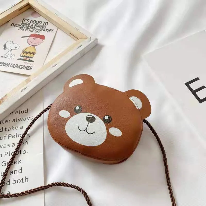 Lovely Children's Mini Shoulder Bags PU Leather Boys Girls Small Crossbody Bag Cute Cartoon Baby Kids Pink Red Coin Purse Wallet