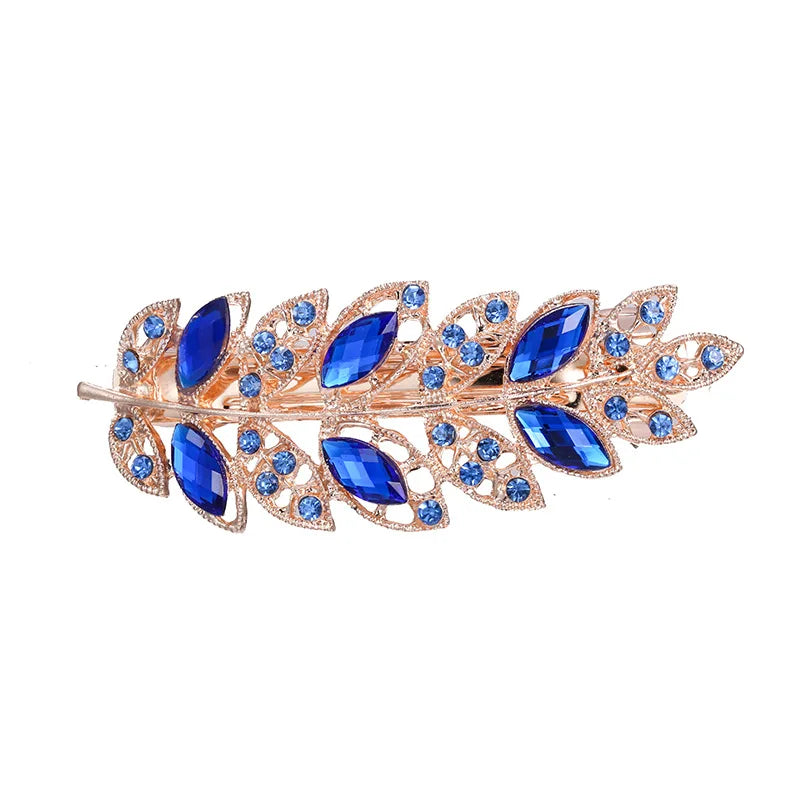 Crystal Floral Hairpin Rhinestone Hair Clip Barrettes