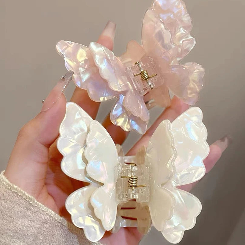 Beautiful Fairy Butterfly Hair Claw clip  Hair Clip Sweet Princess for Women Girl Hairpin Hair Accessories so pretty        Party holiday beach cruise wedding bridesmaid flower girl