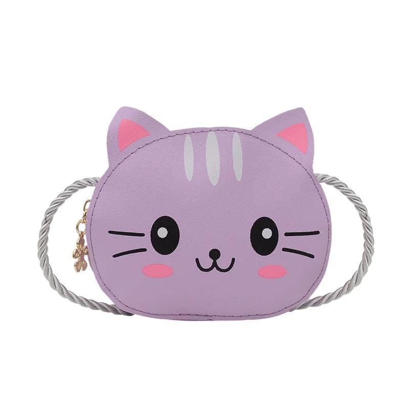 Lovely Children's Mini Shoulder Bags PU Leather Boys Girls Small Crossbody Bag Cute Cartoon Baby Kids Pink Red Coin Purse Wallet