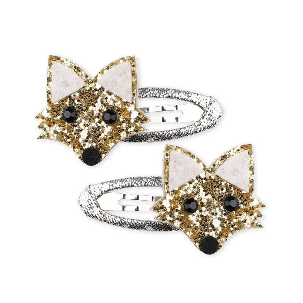 2 Pcs Cute Baby Girl Hair Clip Hairpin Accessory Rose Kids Children Headwear Infant Photo Props Bird Unicorn Fox Swan Star Heart