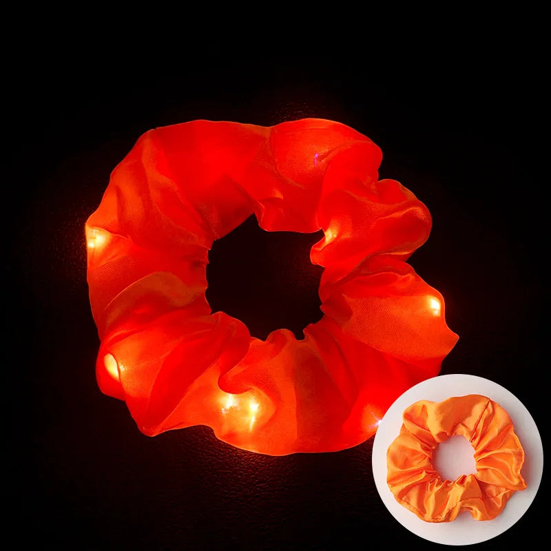 10pc LED Hair Scrunchie Light Up Hair Scrunchy  Hair bobbles festivals