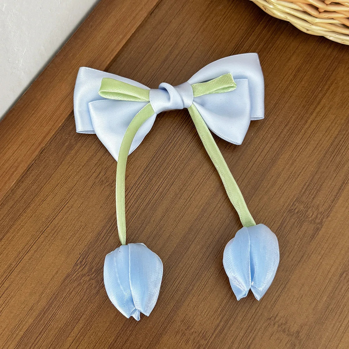 Beautiful Chiffon Tulip Hair Clips for Girls Light Pink Elegant Floral Hair Clips New Product Headwear Amsterdam trip tulips from Amsterdam holiday cruise