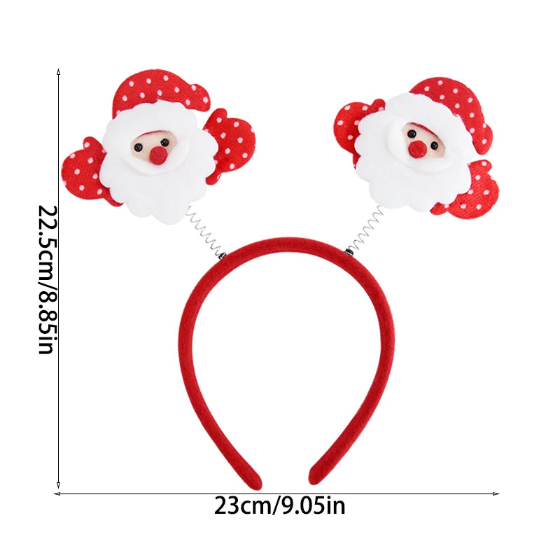 Cartoon Christmas Headband Santa Claus Elk Xmax Tree Hair Accessories Adult Kids 2024 Christmas Decoration Navidad New Year Gift fancy dress headbands