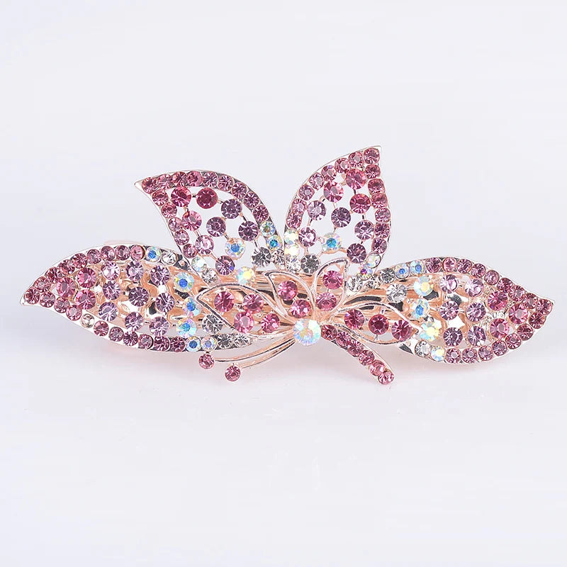 Red Purple Blue Crystal Butterfly Hairpins hair clip