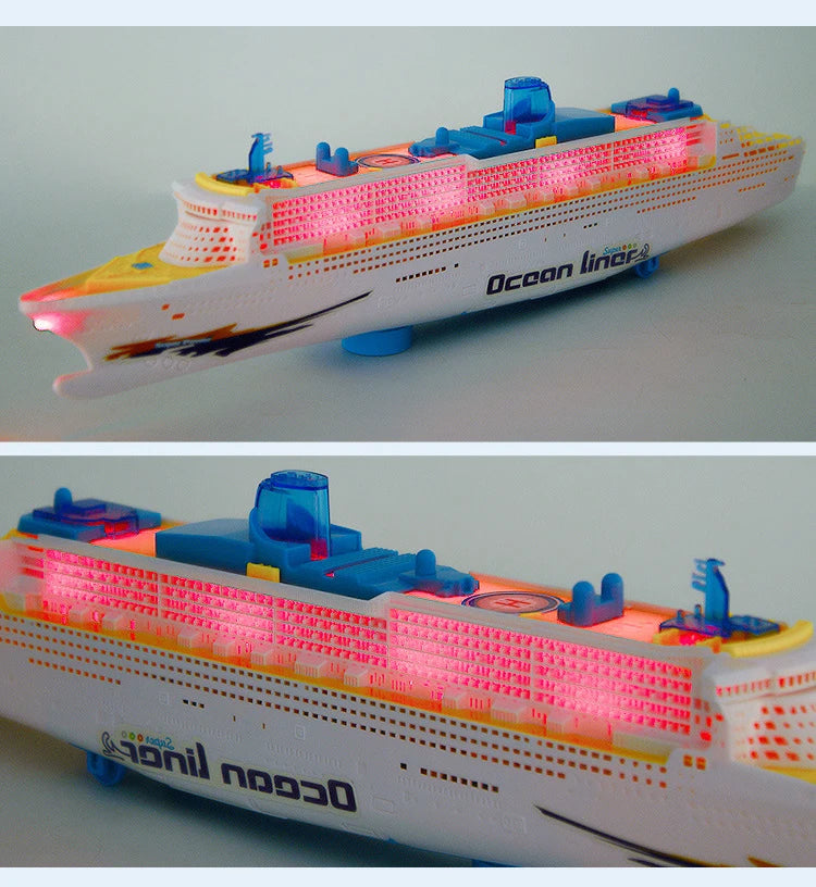 Cruise Ship Toy Ocean Liner Cruise Ship Boat Electric Ship Toy With Flashing Light And Sound Fun Nautical Decorations Boat Toy. You can now bring a model cruise ship just like an airplane gift for the grandchildren ❤️⛴️