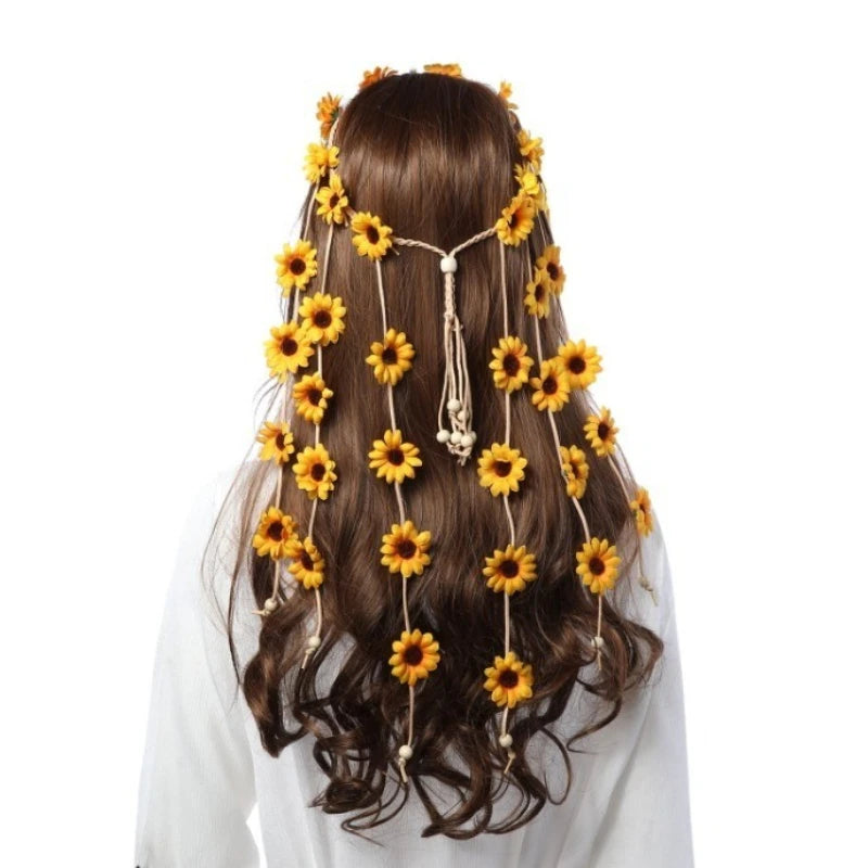 Daisy Sunflower Headband Floral Crown Hairband  festivals