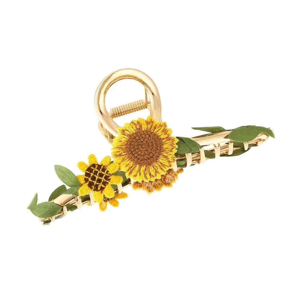 Fashion Cute Flower Alloy Hairclips For Women Multicolour Metal Hairclip Party Everyday flowers well made not cheap plastic these are metal strong clips ideal for holidays beach cruises days out and special occasions sunflower Italy holiday