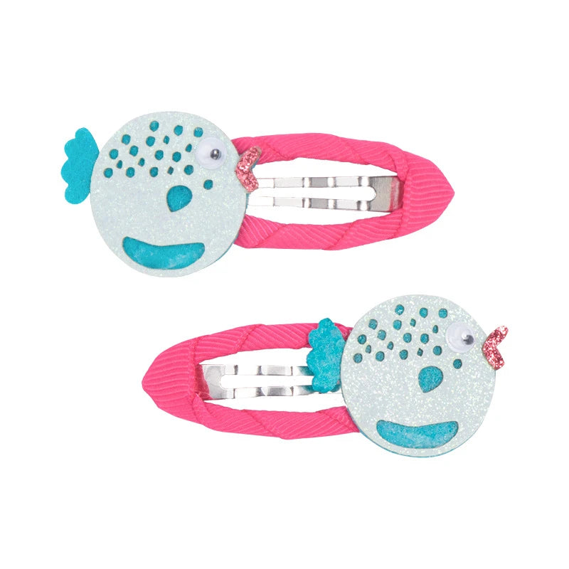 2 Piece Baby Girl Hairpin Hair Clip Accessory Kids Children Headwear Photography Toddler Animal Fruit Kitty Rabbit Shell Flower