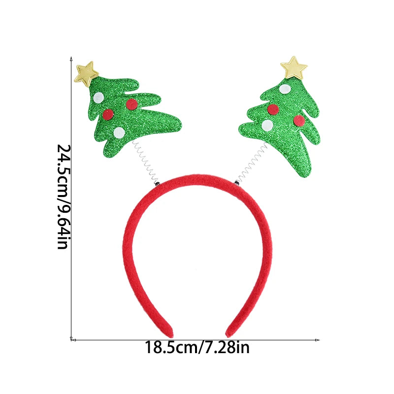 Cartoon Christmas Headband Santa Claus Elk Xmax Tree Hair Accessories Adult Kids 2024 Christmas Decoration Navidad New Year Gift fancy dress headbands