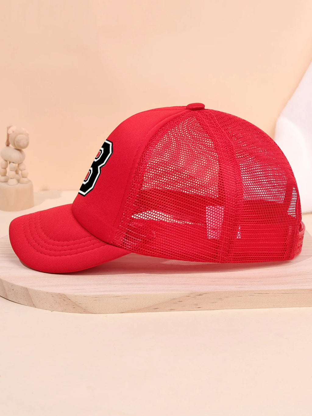 1pc children's letter A-Z sunshade baseball cap, spring and summer mesh breathable truck driver cap suitable for outdoor initials