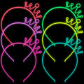 6/12PCS Girls Noctilucent Crown Headbands Women Headband Plastic Teeth Hairbands Kids Family Decoration Party Hair Accessories