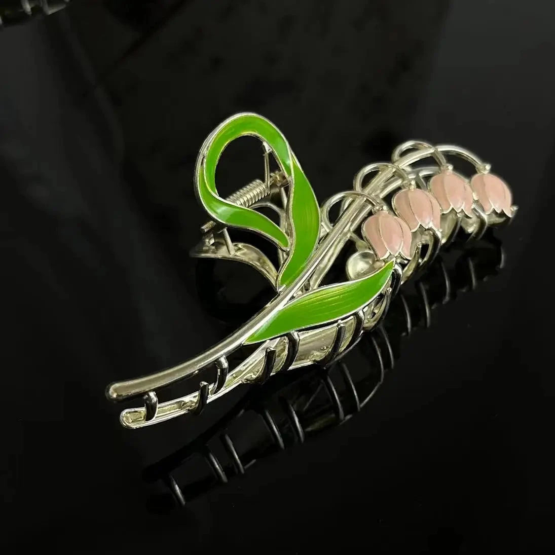 1PCS Bell Orchid Flowers Super Fairy bluebells Hair Accessories, Large Premium  Clip, Autumn Hundred claw  Clip pretty flowers pink purple  beautiful well made metal hair clip for hair up dos