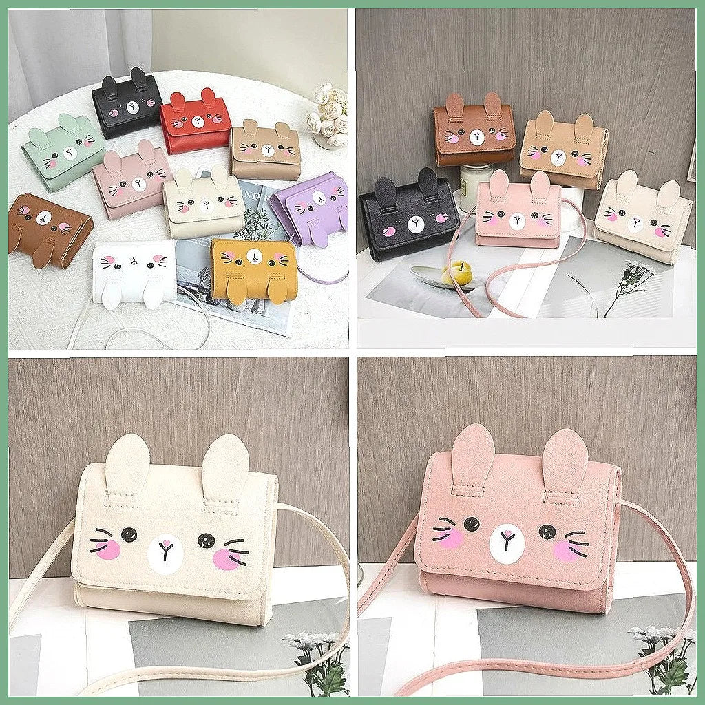 Kids Mini Handbag, Cute PU Shoulder Bag for Girls, Princess Coin Purse Wallet for Baby