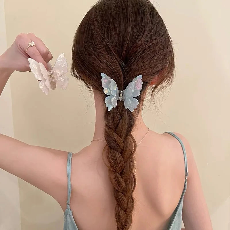 Beautiful Fairy Butterfly Hair Claw clip  Hair Clip Sweet Princess for Women Girl Hairpin Hair Accessories so pretty        Party holiday beach cruise wedding bridesmaid flower girl