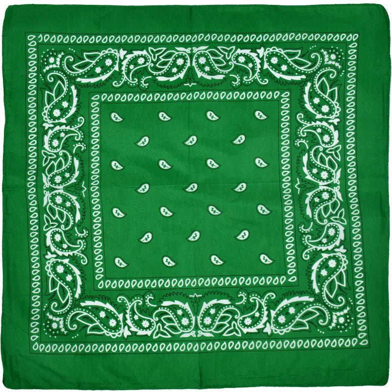 2024 Fashion Hip Hop Bandana Square Scarf 54cm*54cm Black Red Headband Printed For Women/Men/Boys/Girls