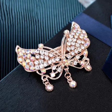 Red Purple Blue Crystal Butterfly Hairpins hair clip