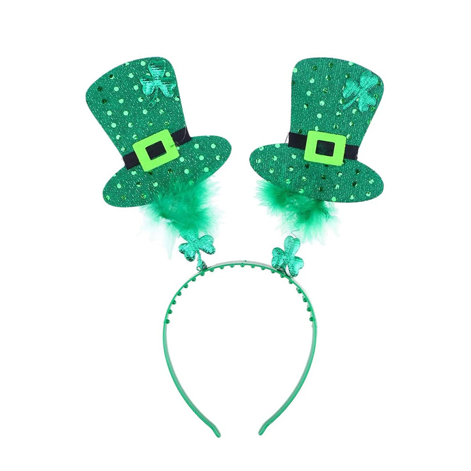 St. Patrick's Day Ladies Fashion Headbands Kid Girl's Cute Hair Ties Festive Party Decorative Hair Hoops Hair Accessorries 4 leaf clover luck of the Irish