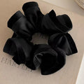 ruffle style velvet-edged satin scrunchie
