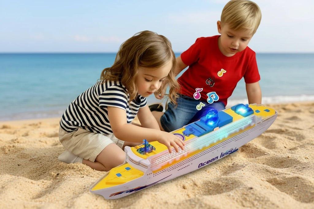 Cruise Ship Toy Ocean Liner Cruise Ship Boat Electric Ship Toy With Flashing Light And Sound Fun Nautical Decorations Boat Toy. You can now bring a model cruise ship just like an airplane gift for the grandchildren ❤️⛴️