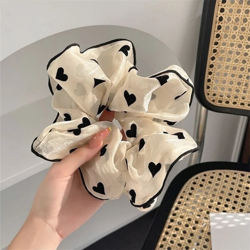 3 x Polka Dot Printed Hair Scrunchies