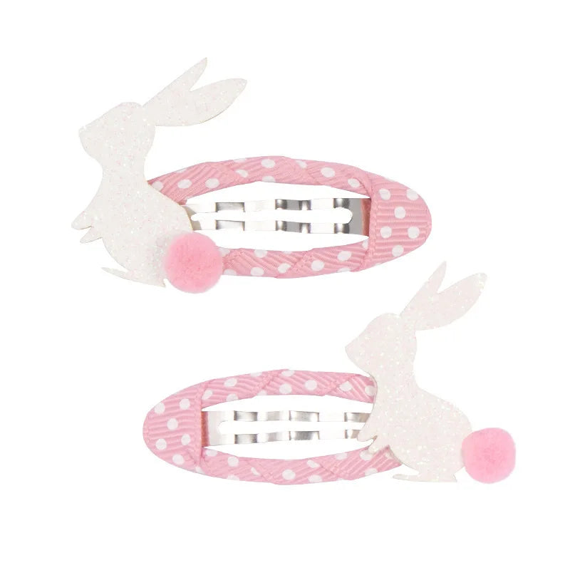 2 Piece Baby Girl Hairpin Hair Clip Accessory Kids Children Headwear Photography Toddler Animal Fruit Kitty Rabbit Shell Flower
