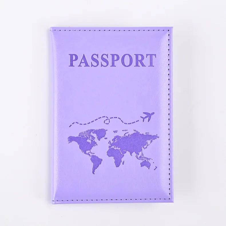 Colorful PU Passport Holder Ticket Passport Covers Travel Passport Protective Cover ID Credit Card Holder Travel Accessories