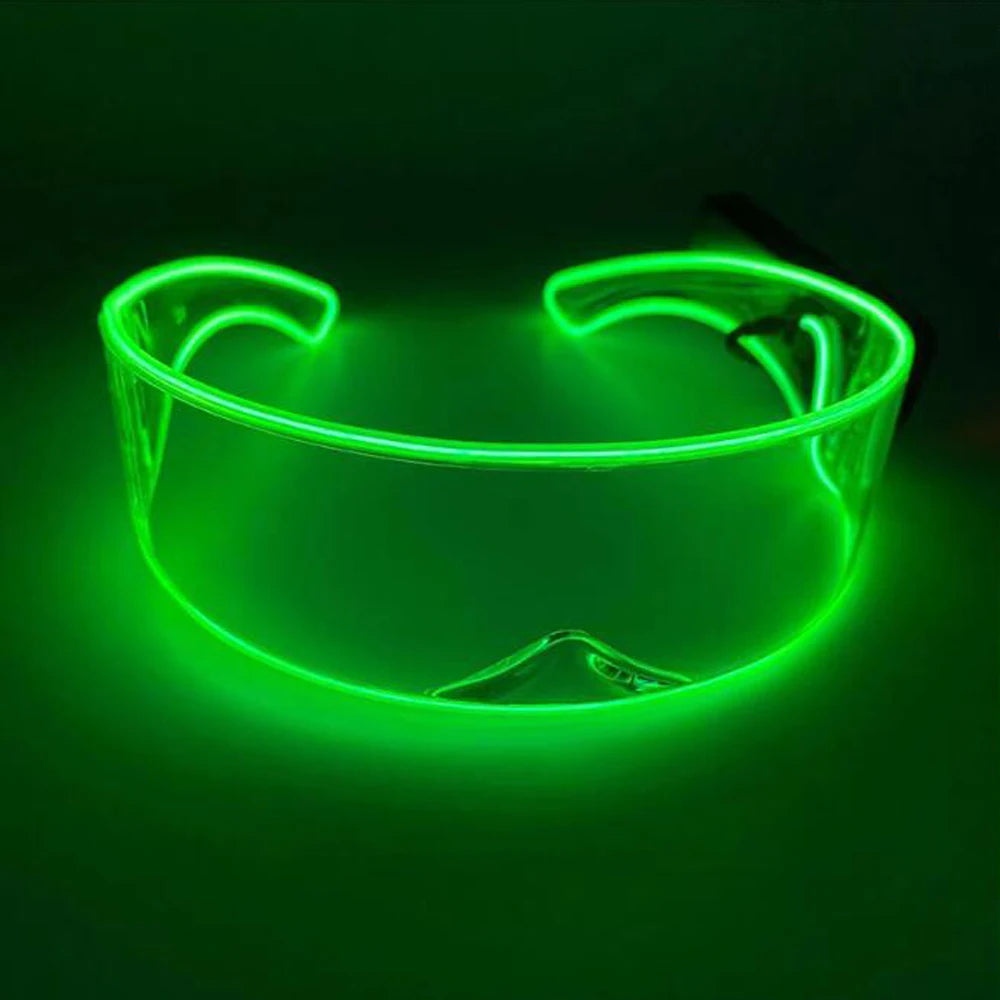LED Glasses LED Party Glasses Luminous Glasses Visor Glasses Light Up Rave Glasses for Christmas Halloween