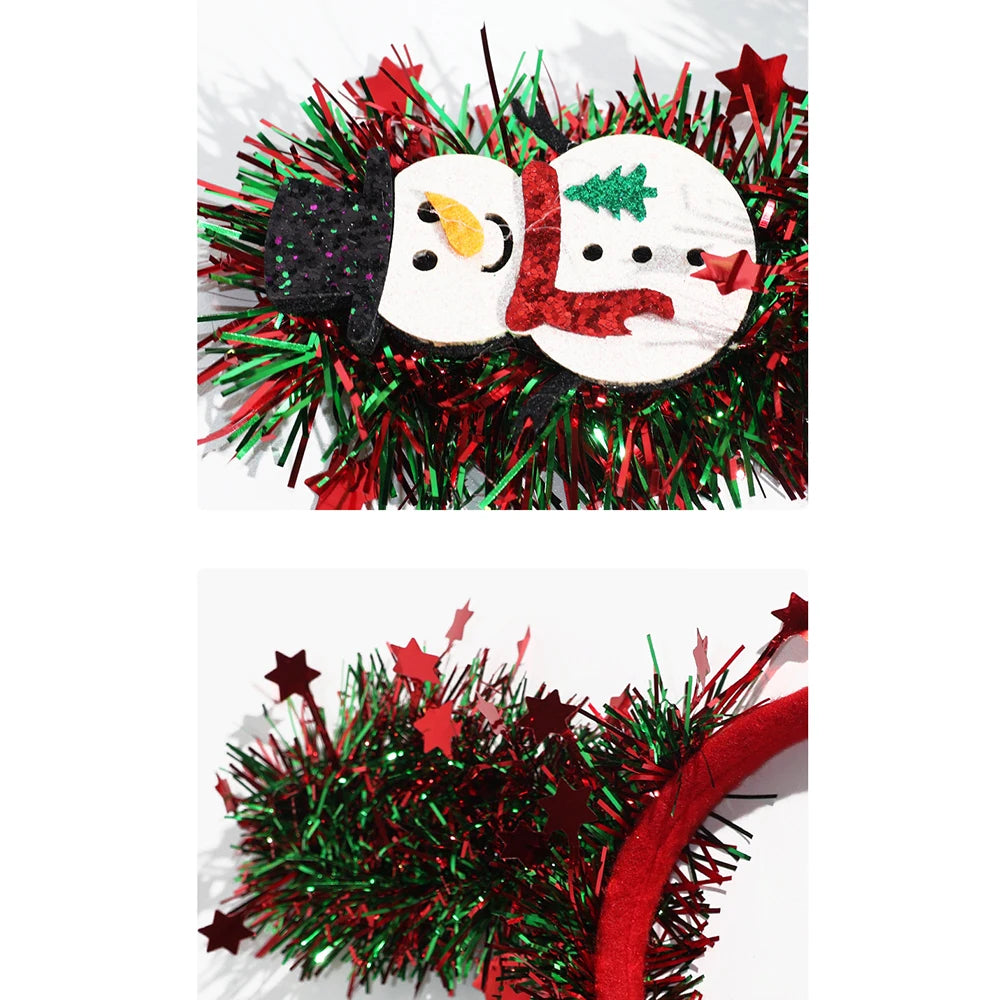 Christmas Costume Hair Accessories Cartoon Snowman Xmas Tree Elk Headbands 2026 christmas  Party fancy dress     Decoration Hairbands