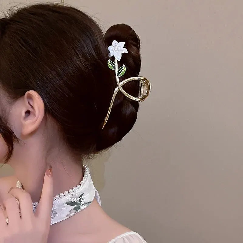Fashion Cute Flower Alloy Hairclips For Women Multicolour Metal Hairclip Party Everyday flowers well made not cheap plastic these are metal strong clips ideal for holidays beach cruises days out and special occasions sunflower Italy holiday