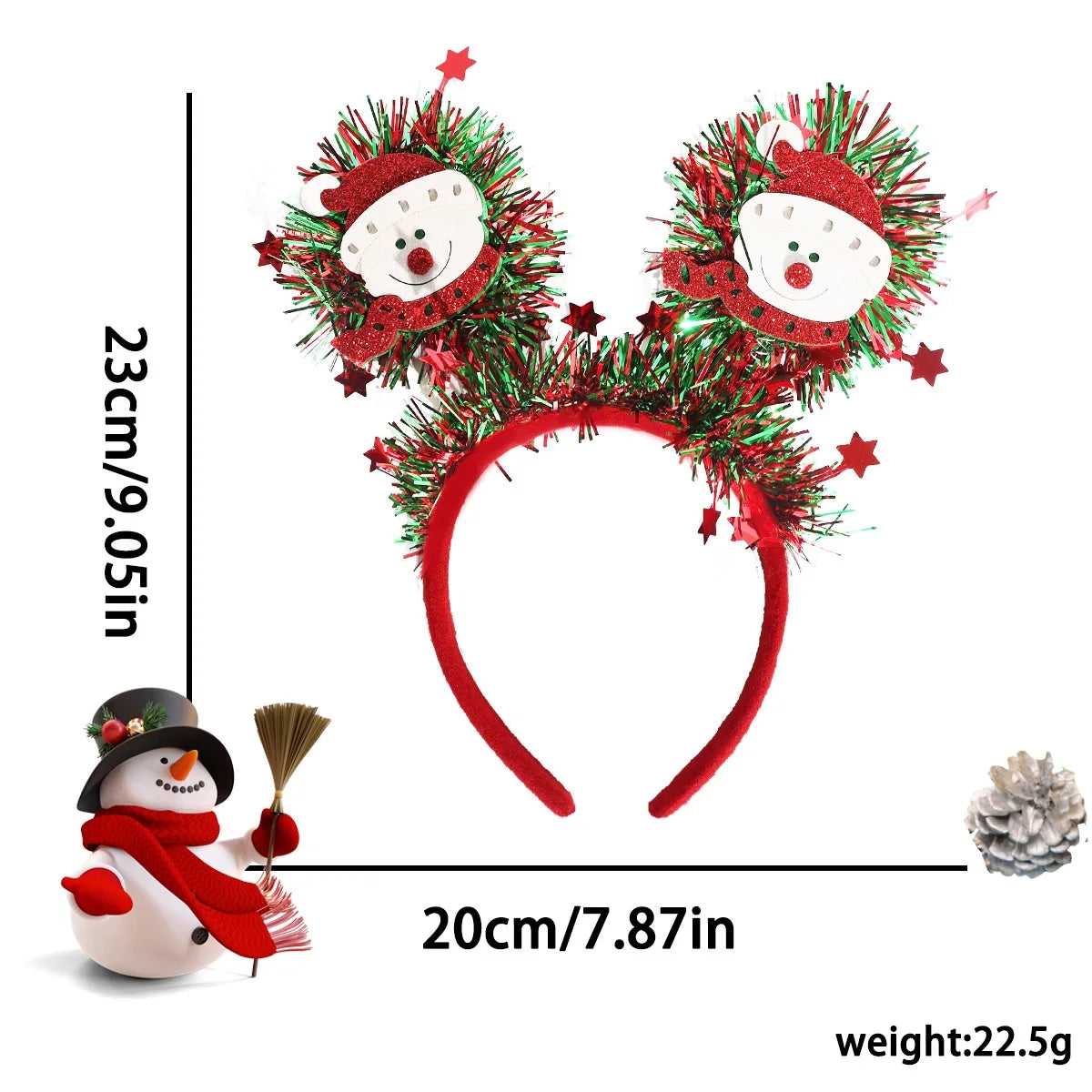 Christmas Costume Hair Accessories Cartoon Snowman Xmas Tree Elk Headbands 2026 christmas  Party fancy dress     Decoration Hairbands