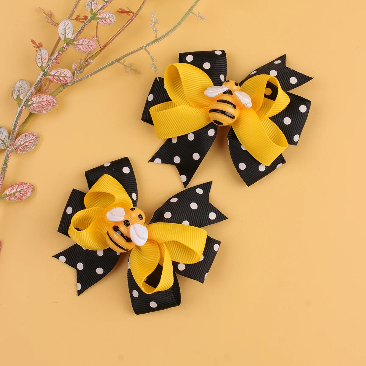 Hair Clips Unique Bee Hair Bows For Girls Stack Dot Hair Clips Fashion Kids Hairpins Barrettes Children Hair Accessories