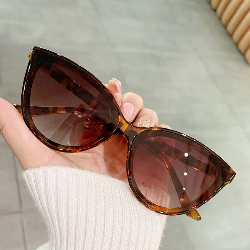 Large Frame Cat Eye Sun Glasses UV400
