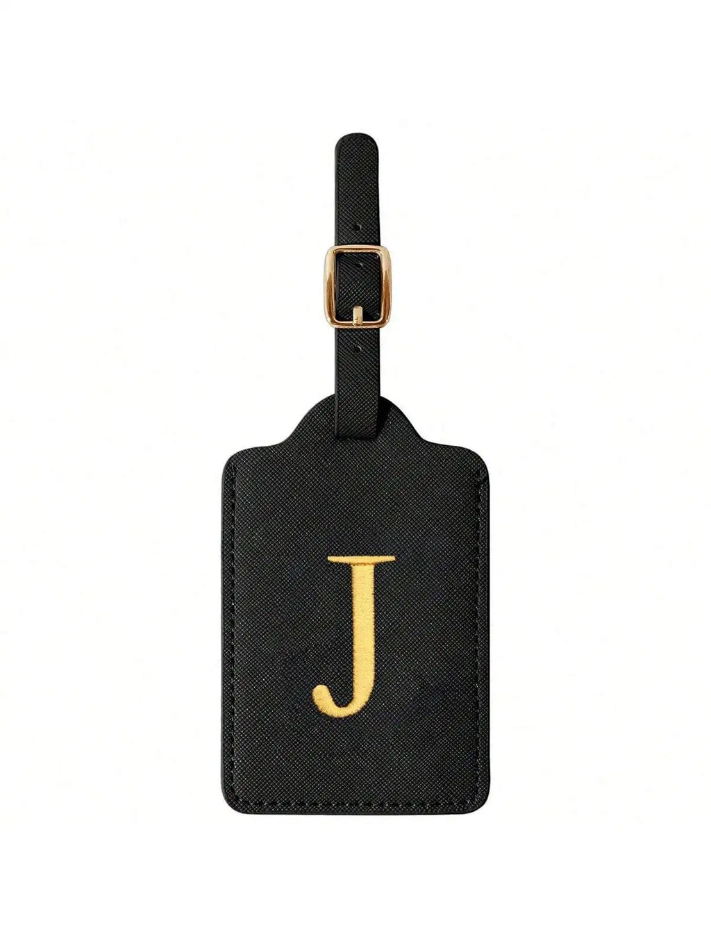 PU Leather Luggage Tag for Travel - Durable Suitcase ID Tag with Privacy Cover & Name Card Slot (A-Z) liu
