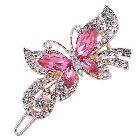 Red Purple Blue Crystal Butterfly Hairpins hair clip