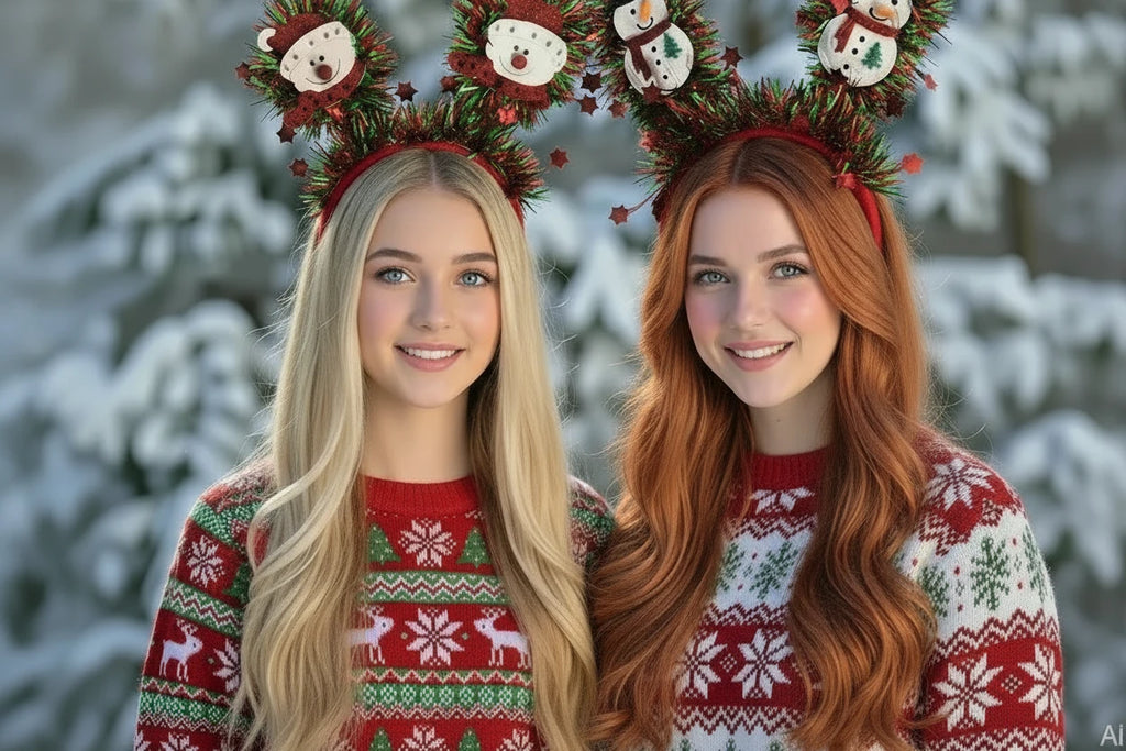 Christmas Costume Hair Accessories Cartoon Snowman Xmas Tree Elk Headbands 2026 christmas  Party fancy dress     Decoration Hairbands