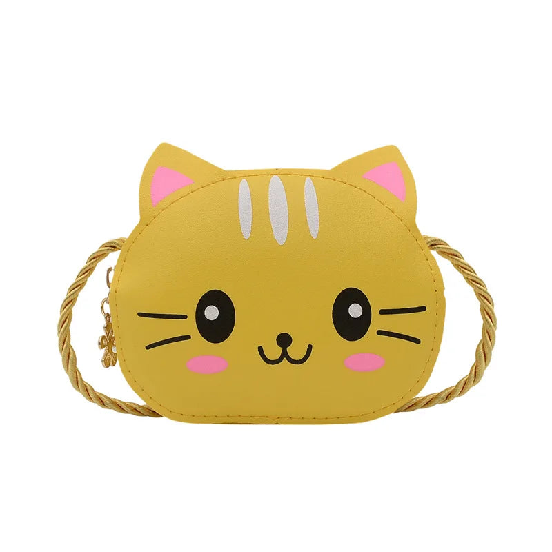 Lovely Children's Mini Shoulder Bags PU Leather Boys Girls Small Crossbody Bag Cute Cartoon Baby Kids Pink Red Coin Purse Wallet