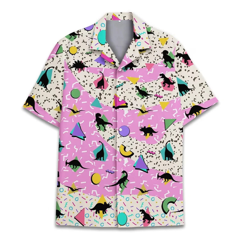 Men Hawaiian animal Shirt Men
