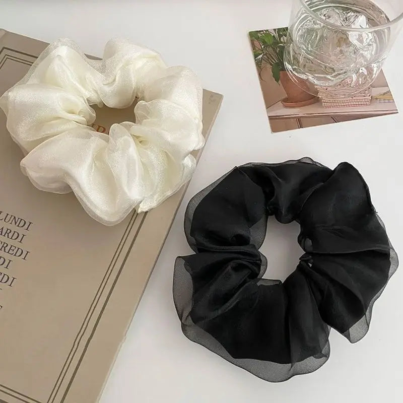 Solid Colour Simple Style Hair scrunchies