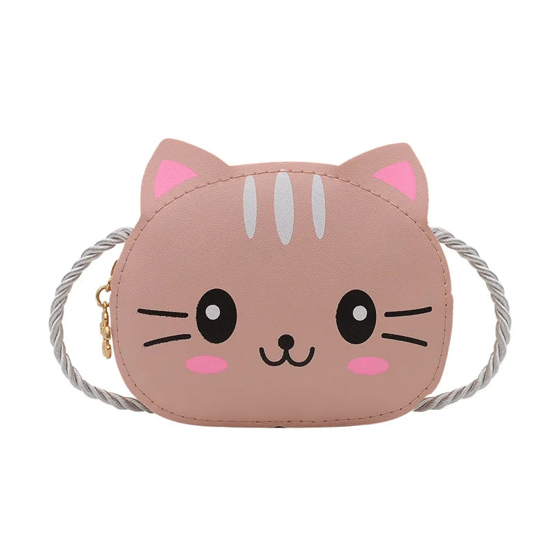Lovely Children's Mini Shoulder Bags PU Leather Boys Girls Small Crossbody Bag Cute Cartoon Baby Kids Pink Red Coin Purse Wallet
