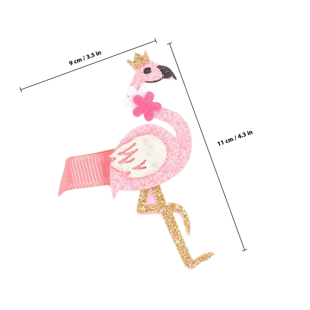 2Pcs Pink Flamingo Hair Clips Premium Material Kids Hairpins Easy Open Close for Girls Party Wedding Hair Decoration