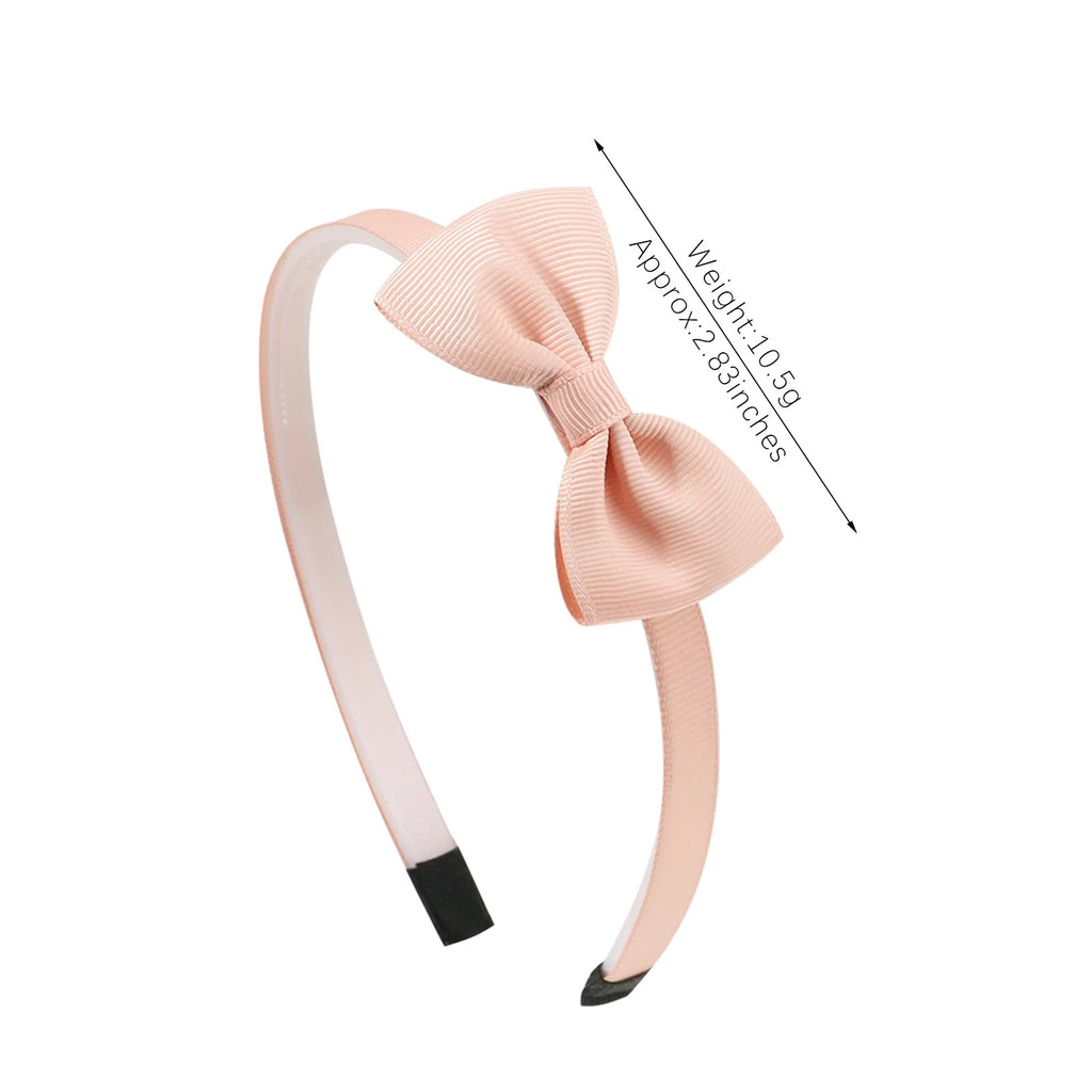 1PCS Ribbon Bow Knot Headband Children Hair Hoop Solid Color Baby Hairbands Clothing Decoration Photography Props all colours