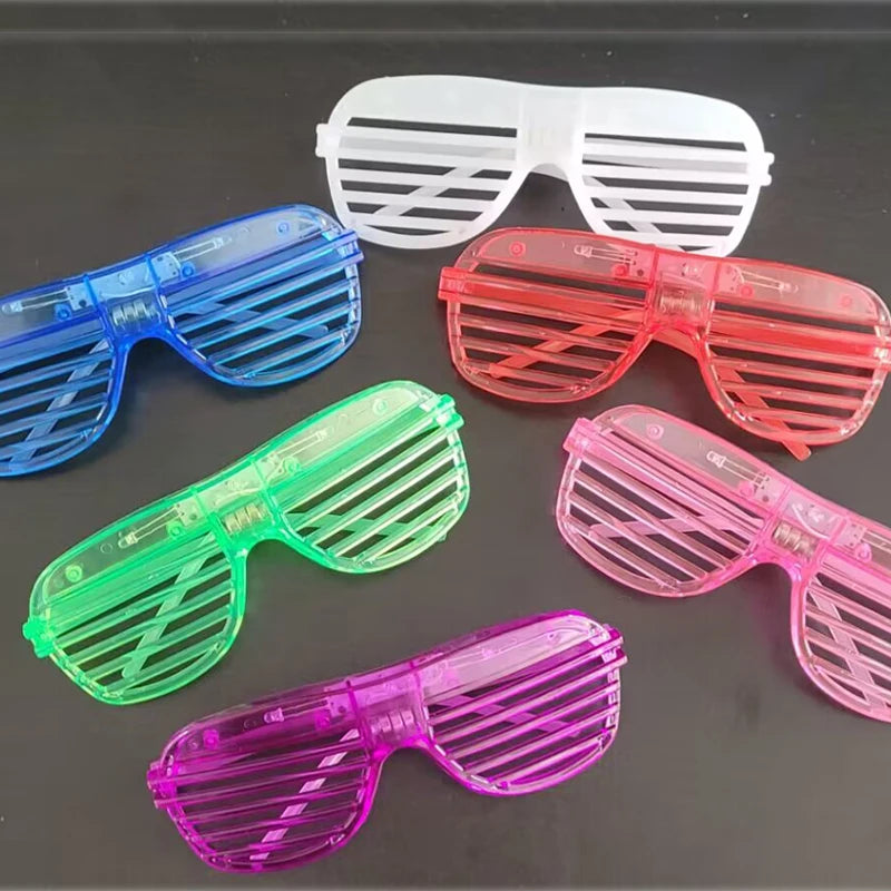 5-50 PCS 3 Modes LED Glasses Glow In The Dark Party Neon Luminous Glasses  Birthday Wedding LED Party Supplies