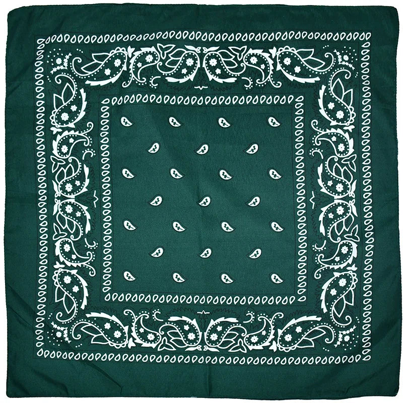 2024 Fashion Hip Hop Bandana Square Scarf 54cm*54cm Black Red Headband Printed For Women/Men/Boys/Girls
